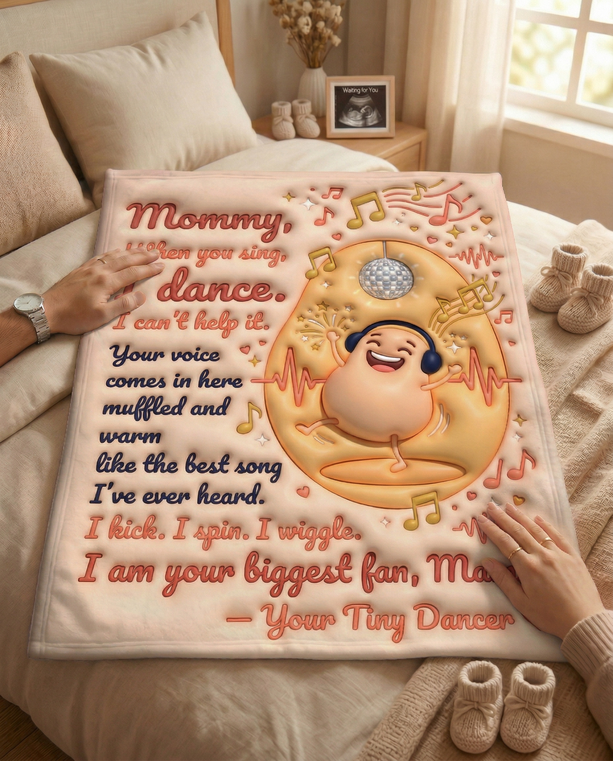Bump dancing in womb Blanket
