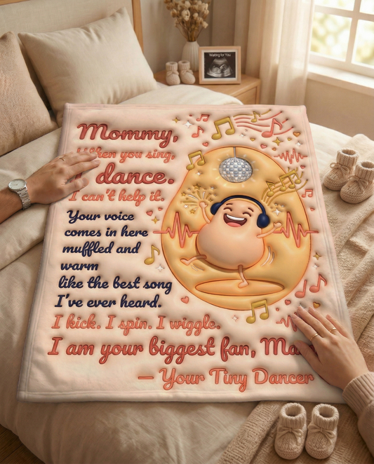 Bump dancing in womb Blanket