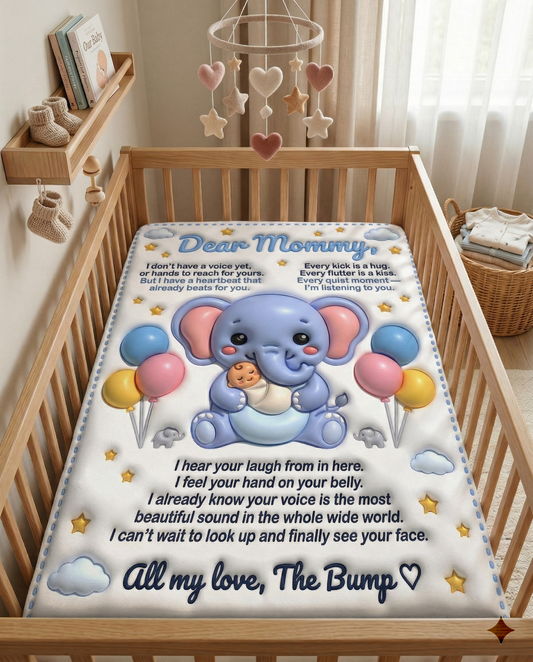 Elephant holding baby Blanket