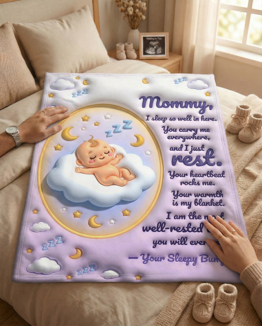 3D puff cloud womb illustration Blanket